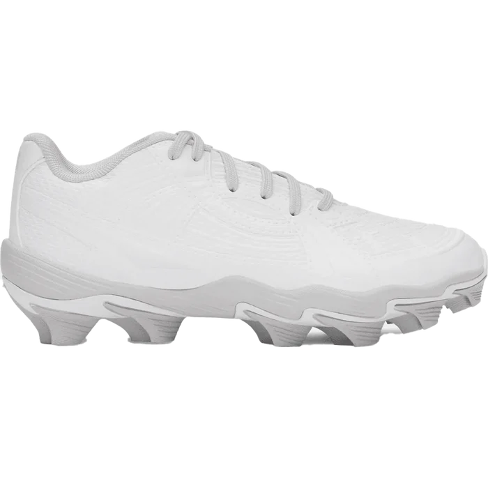 UA Youth Girls Glyde Sola RM Jr. Softball Cleats White color