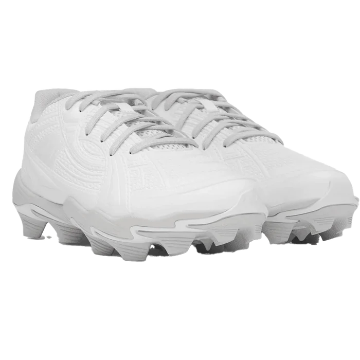 UA Youth Girls Glyde Sola RM Jr. Softball Cleats White color