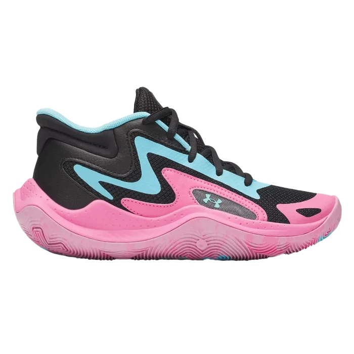 UA Youth Jet '25 Grade School Basketball Shoes Pink Color