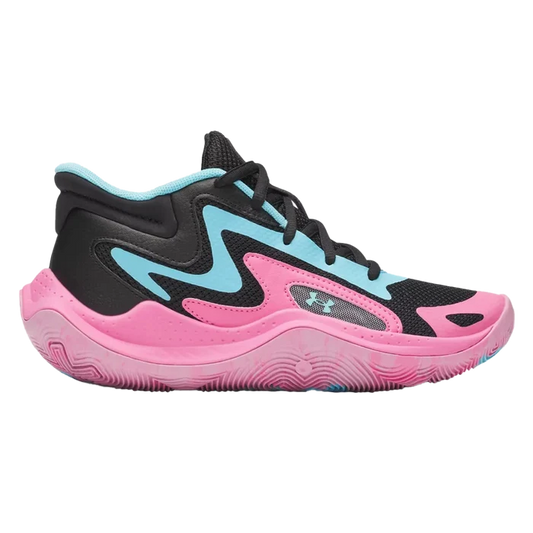 UA Youth Jet '25 Grade School Basketball Shoes Pink Color