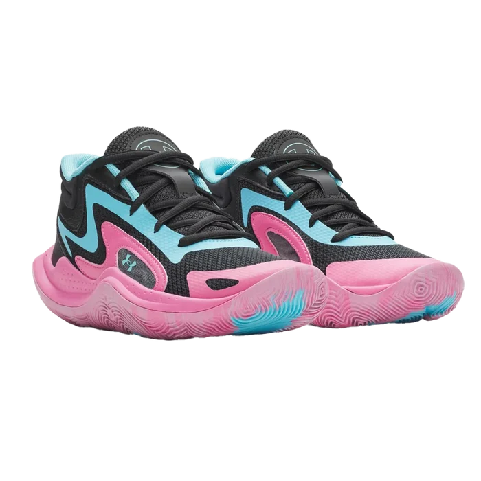 UA Youth Jet '25 Grade School Basketball Shoes Pink Color