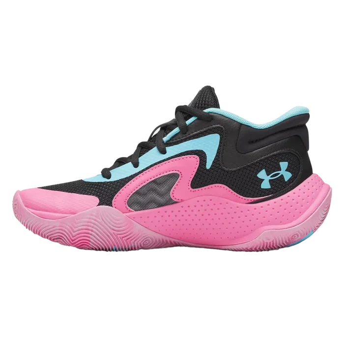 UA Youth Jet '25 Grade School Basketball Shoes Pink Color