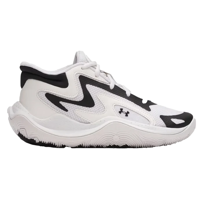 UA Youth Jet '25 Grade School Basketball Shoes White Color