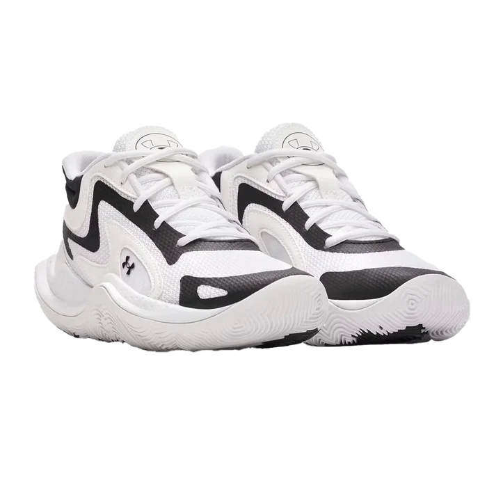 UA Youth Jet '25 Grade School Basketball Shoes White Color