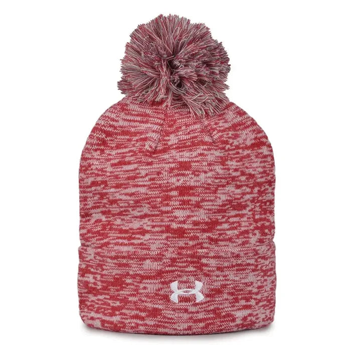 UAB432 Rollup Heather Knit Beanie Maroon Color.
