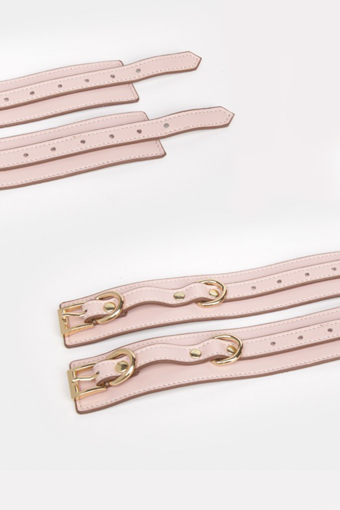 Vegan Leather Bondage Cuffs