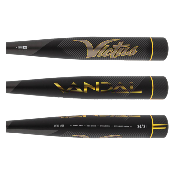 Victus Vandal Gold 2.0 BBCOR (-3) Baseball Bat: VCBV2