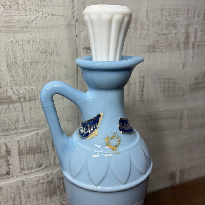 Vintage Blue Jim Beam Greek Philosopher Decanter Bottle