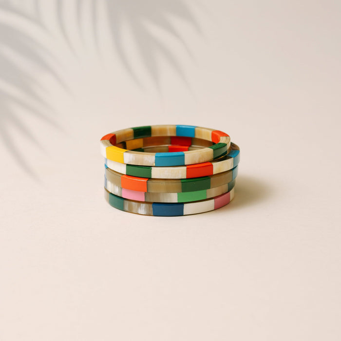 Watercolor Tile Bangle Set