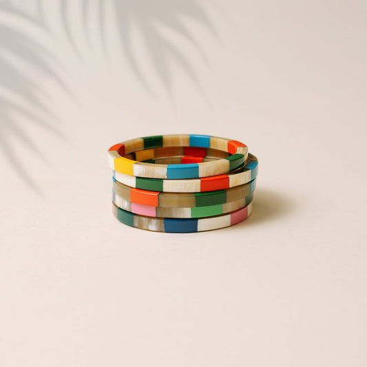 Watercolor Tile Bangle Set