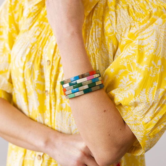Watercolor Tile Bangle Set