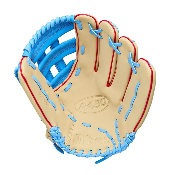 Wilson 2026 A450 12" Youth Baseball Glove Blue Color