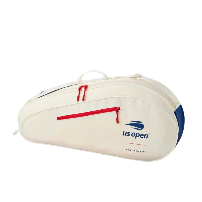 Wilson US Open 2026 Team 3 Pack Racket Bag White Color