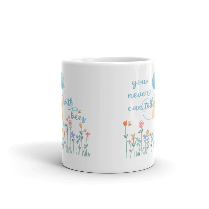 Winnie the Pooh Bees Spring Flower and Garden White glossy mug