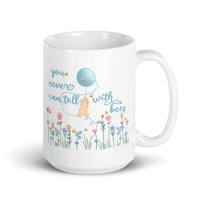 Winnie the Pooh Bees Spring Flower and Garden White glossy mug