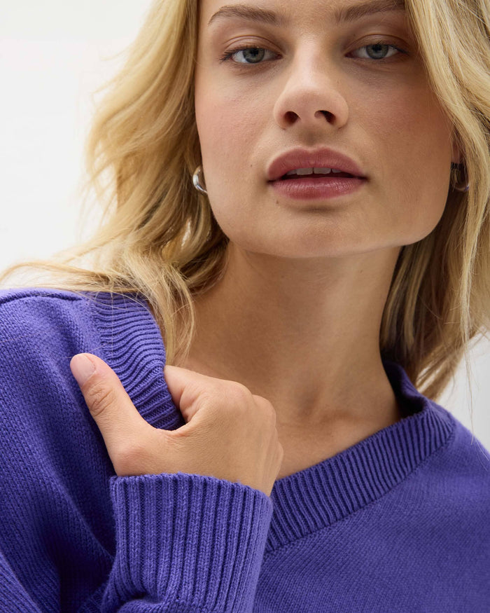 Women's Alexa Cardigan in Vintage Indigo (Blue) | Richer Poorer