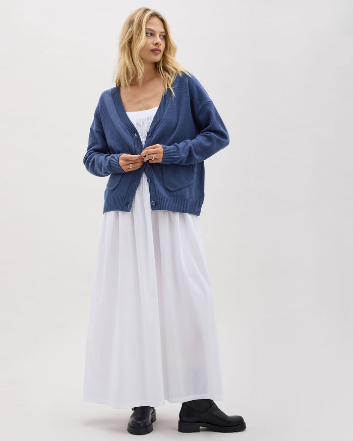 Women's Alexa Cardigan in Whitecap (Tan) | Richer Poorer