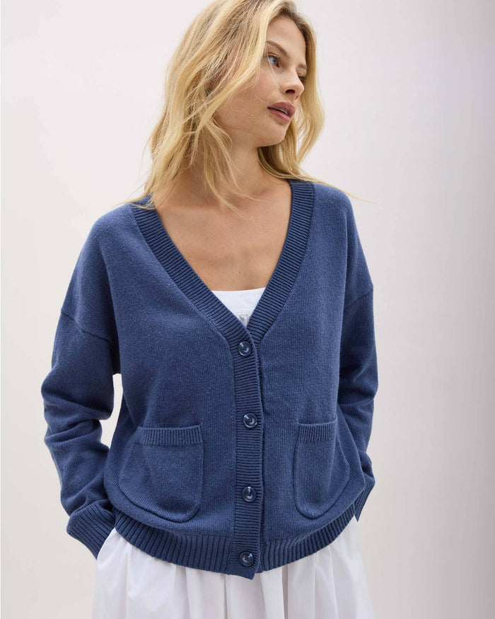 Women's Alexa Cardigan in Whitecap (Tan) | Richer Poorer