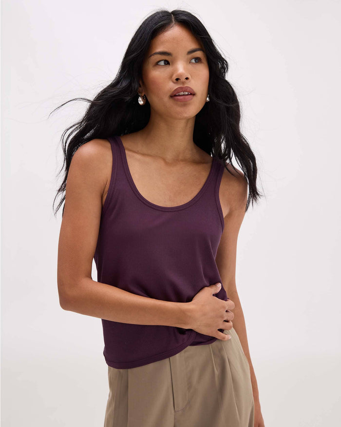Baby Rib Scoop Tank in Mallard Green (Green) | Richer Poorer