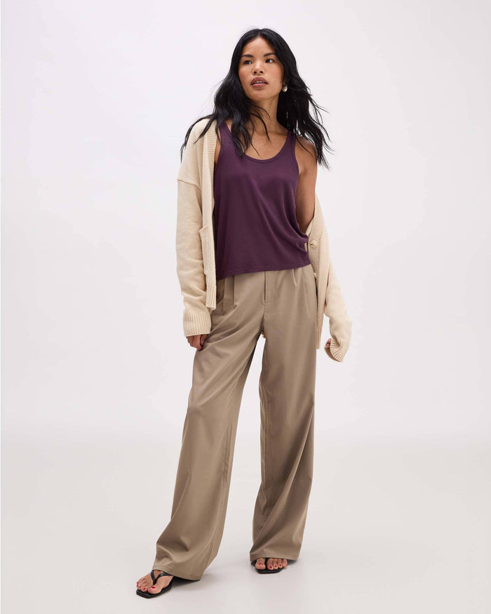 Baby Rib Scoop Tank in Mallard Green (Green) | Richer Poorer