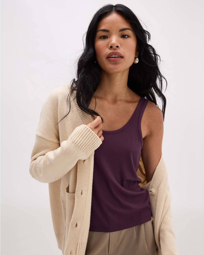 Baby Rib Scoop Tank in Mallard Green (Green) | Richer Poorer