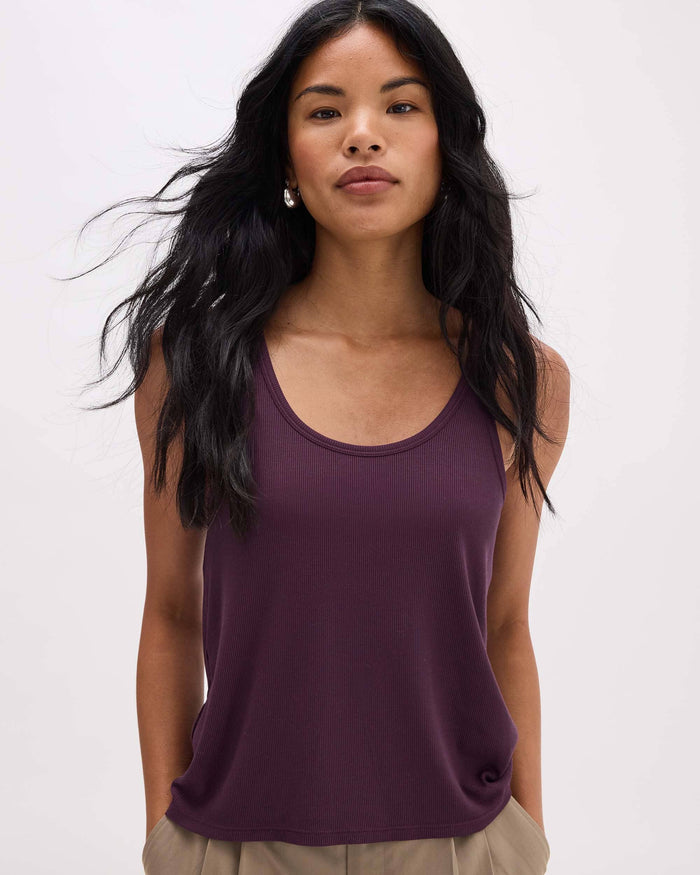 Baby Rib Scoop Tank in Mallard Green (Green) | Richer Poorer
