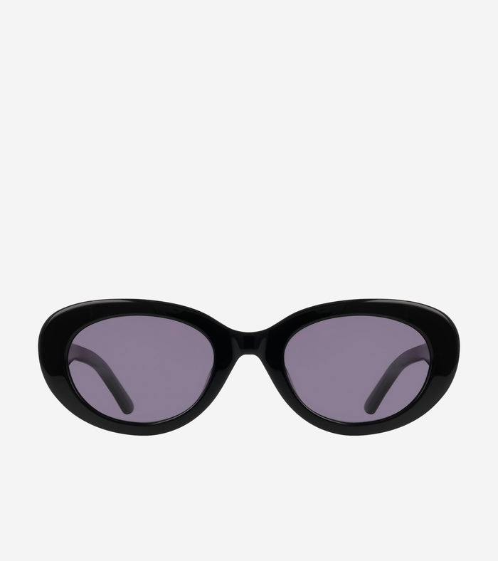 Women's Bold Oval Sunglasses-Black