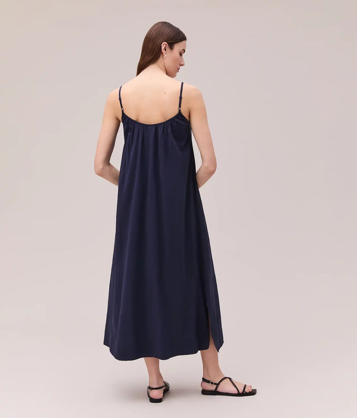 Womens Topanga Cotton Slip Dress - Evening Blue