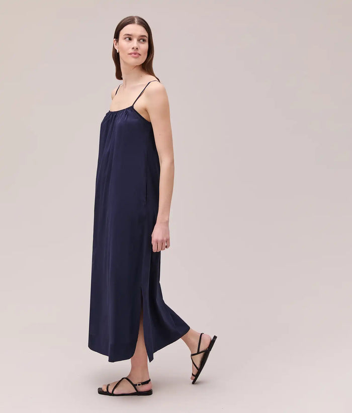 Womens Topanga Cotton Slip Dress - Evening Blue