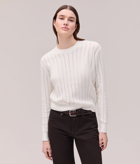 Womens Canyon Cotton Sweater | Coconut Milk