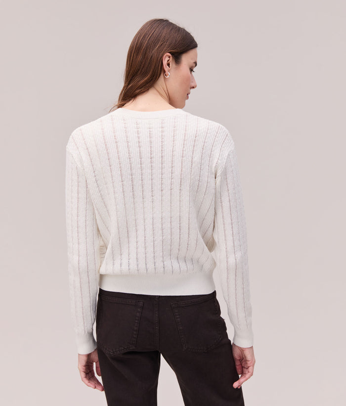 Womens Canyon Cotton Sweater | Coconut Milk