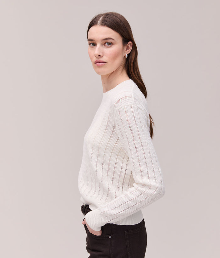 Womens Canyon Cotton Sweater | Coconut Milk