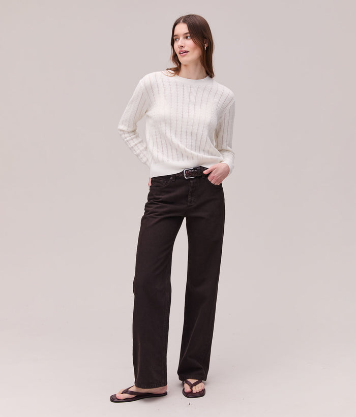 Womens Canyon Cotton Sweater | Coconut Milk