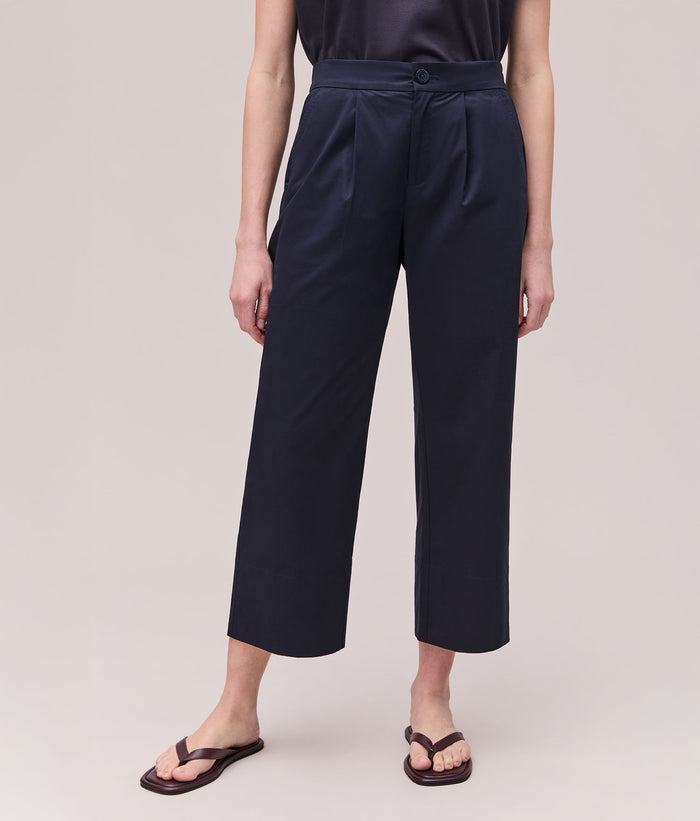 Womens Cotton Poplin Street Pant | Evening Blue
