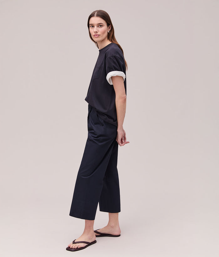 Womens Cotton Poplin Street Pant | Evening Blue