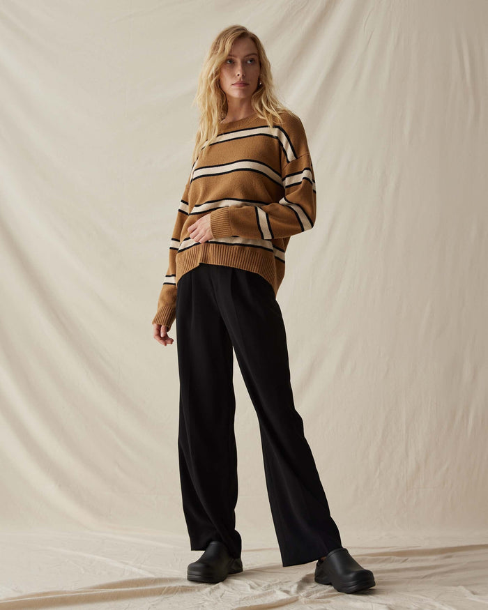 Women's Felicity Sweater in Stretch Limo (Black) | Richer Poorer
