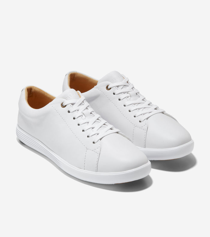 Women's Grand Crosscourt Sneakers-Optic White Leather
