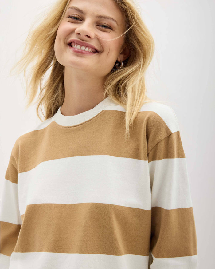 Women's Rugby Pullover in Khaki Rugby (Tan) | Richer Poorer