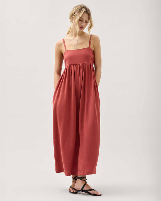 Women's Linen Maxi Dress in Dried Sage | Richer Poorer