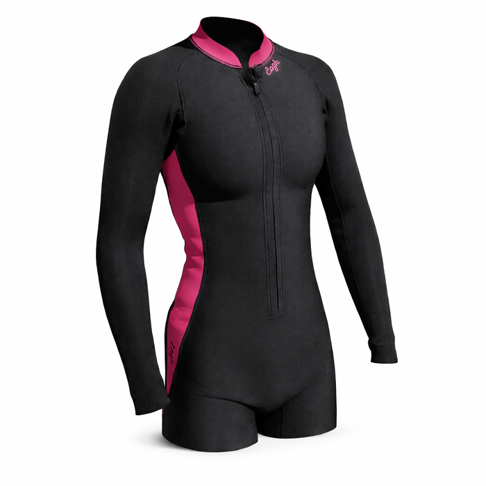 Women's LS Spring Suit - Black/Fuschia