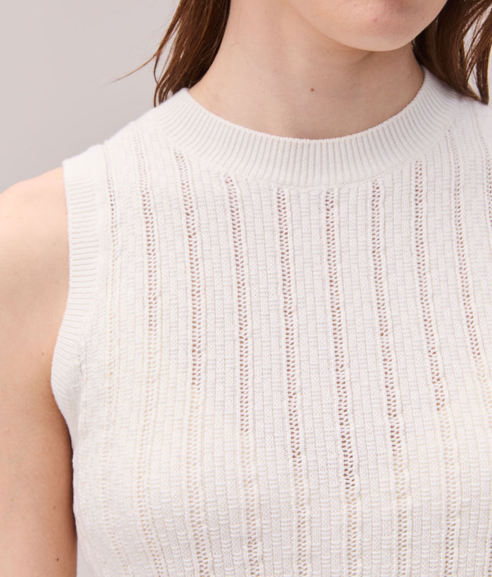Womens Canyon Cotton Knit Tank | Coconut Milk