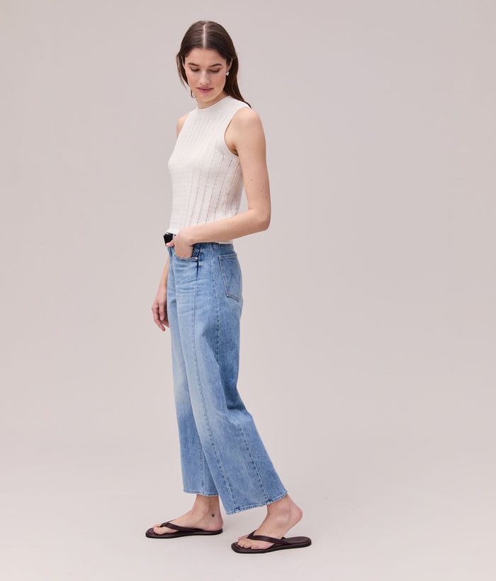 Womens Canyon Cotton Knit Tank | Coconut Milk