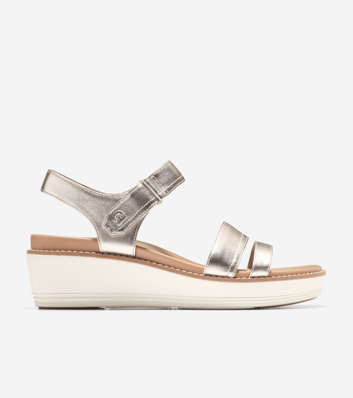Women's ØriginalGrand Peyton Flatform Sandals-Soft Gold Metallic-Ivory