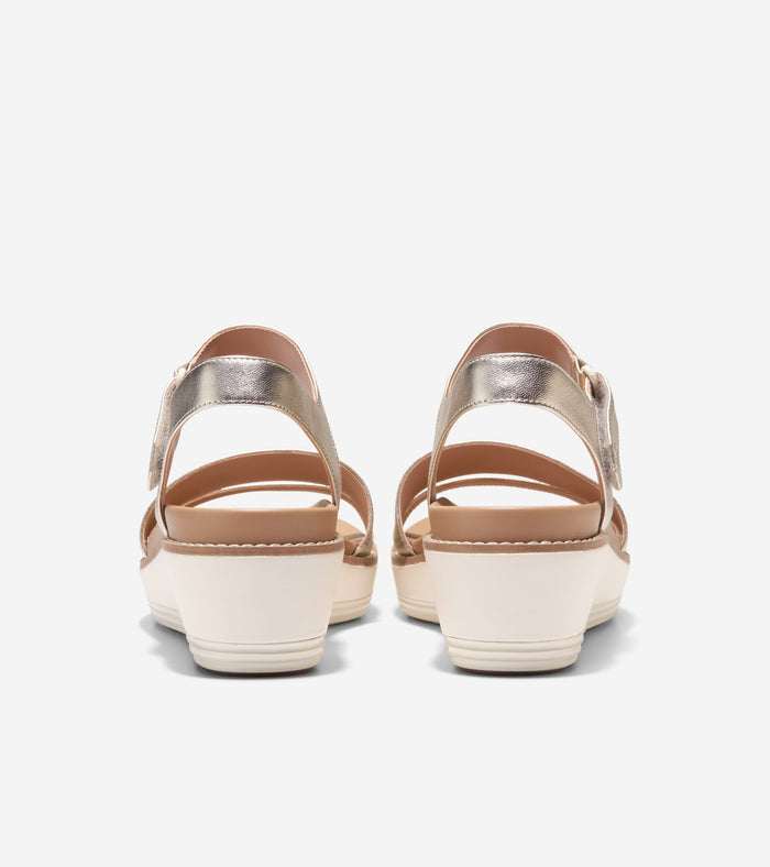Women's ØriginalGrand Peyton Flatform Sandals-Soft Gold Metallic-Ivory