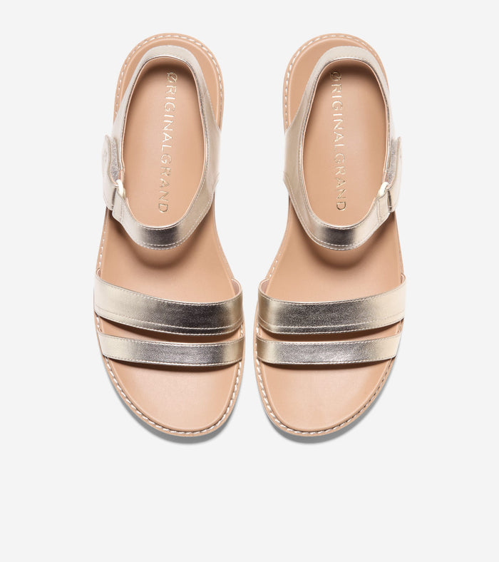 Women's ØriginalGrand Peyton Flatform Sandals-Soft Gold Metallic-Ivory