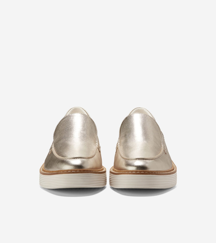 Women's ØriginalGrand Platform Venetian Loafers-Soft Gold-Ivory