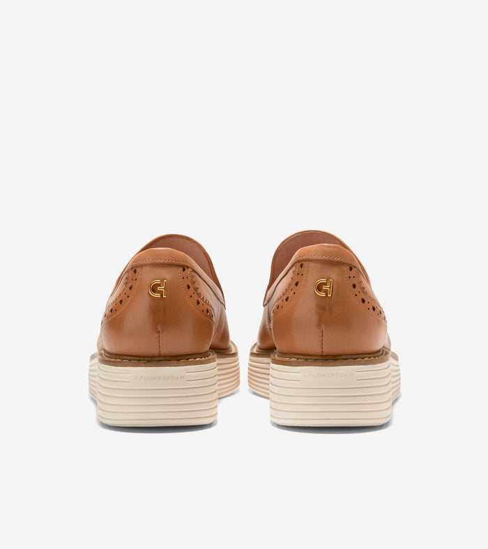 Women's ØriginalGrand Platform Venetian Loafers-Pecan-Ivory