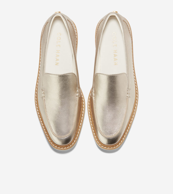 Women's ØriginalGrand Platform Venetian Loafers-Soft Gold-Ivory