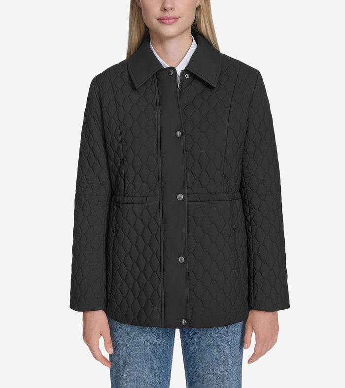 Women's Quilted Jacket-Black