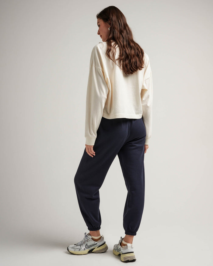 Women's Recycled Fleece Classic Sweatpant in Plum Smoke (Purple) | Richer Poorer